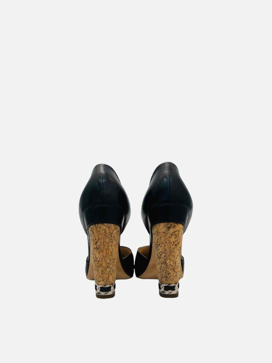 Pre - loved CHANEL D'Orsay Black Pumps 40c at Reems Closet