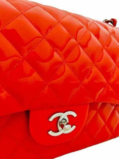 Pre-loved CHANEL Double Flap Red Shoulder Bag at Reems Closet