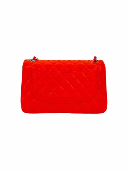 Pre-loved CHANEL Double Flap Red Shoulder Bag at Reems Closet
