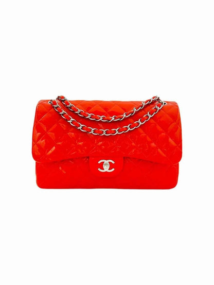 Pre-loved CHANEL Double Flap Red Shoulder Bag at Reems Closet