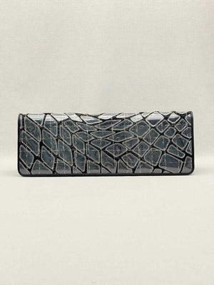 Pre-loved CHANEL East West Flap Black Tweed Clutch at Reems Closet