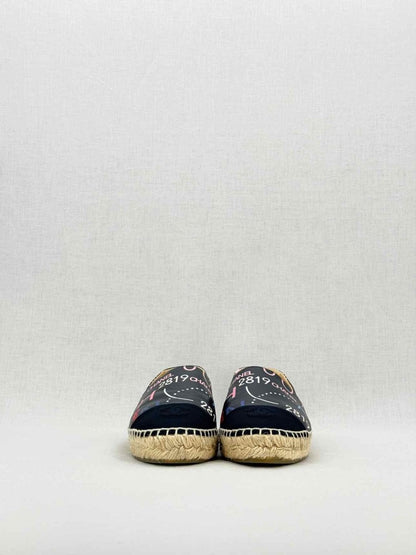Pre - loved CHANEL Espadrille Black Multicolor Size EU 39 Flats at Reems Closet
