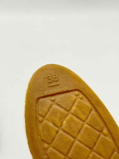 Pre - loved CHANEL Espadrille Off - white & Black Size EU 38 Flats at Reems Closet