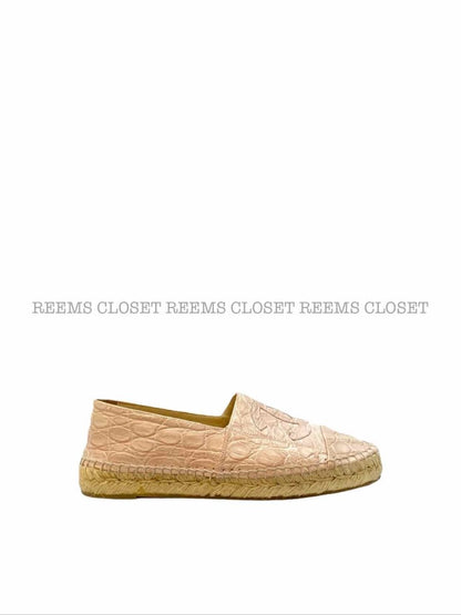 Pre-loved CHANEL Espadrille Pink Size EU 38 Flats at Reems Closet