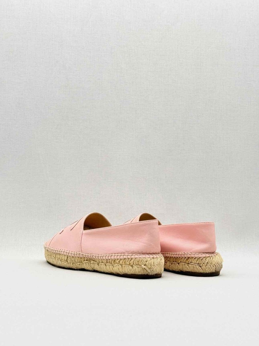 Pre - loved CHANEL Espadrille Pink Size EU 38 Flats at Reems Closet