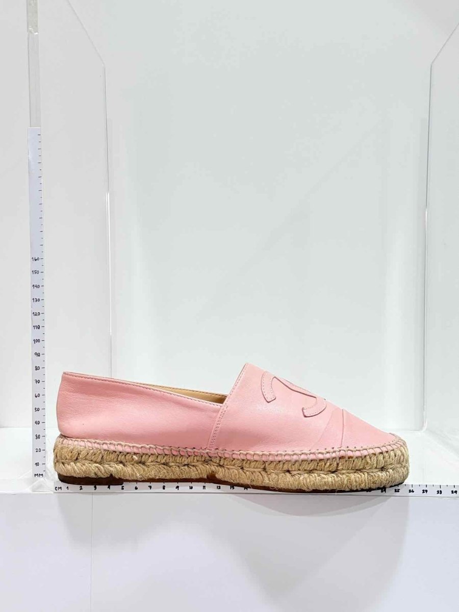 Pre - loved CHANEL Espadrille Pink Size EU 38 Flats at Reems Closet