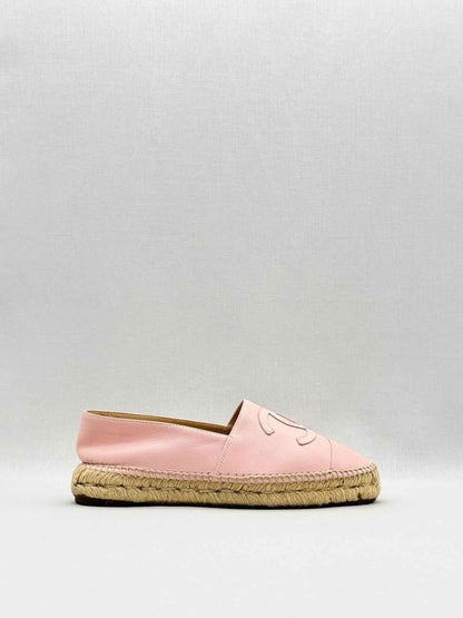 Pre - loved CHANEL Espadrille Pink Size EU 38 Flats at Reems Closet