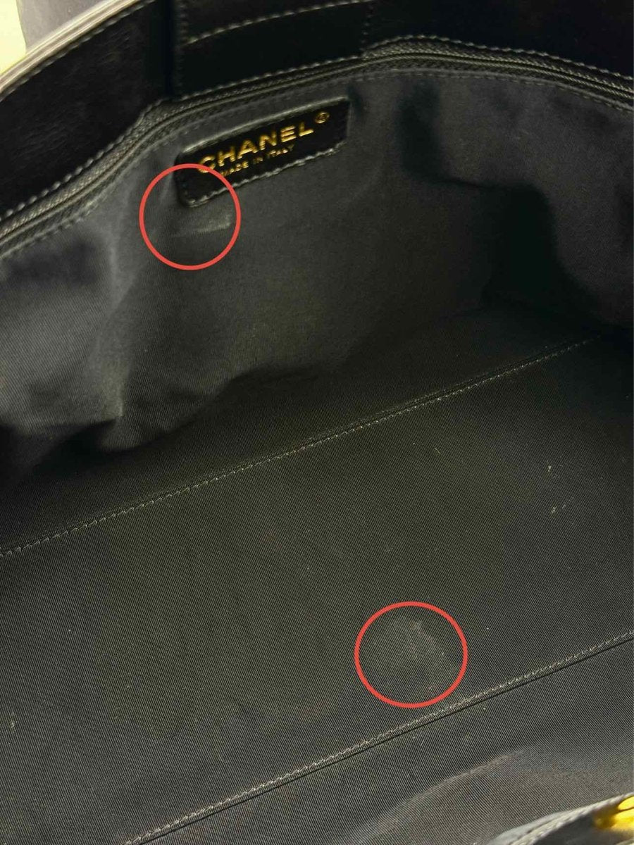 Pre - loved CHANEL Executive Cerf Black Tote Bag at Reems Closet