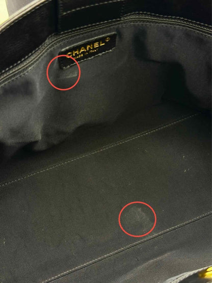 Pre - loved CHANEL Executive Cerf Black Tote Bag at Reems Closet