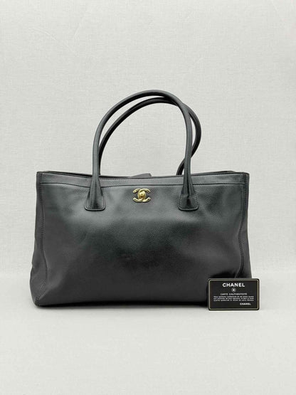 Pre - loved CHANEL Executive Cerf Black Tote Bag at Reems Closet