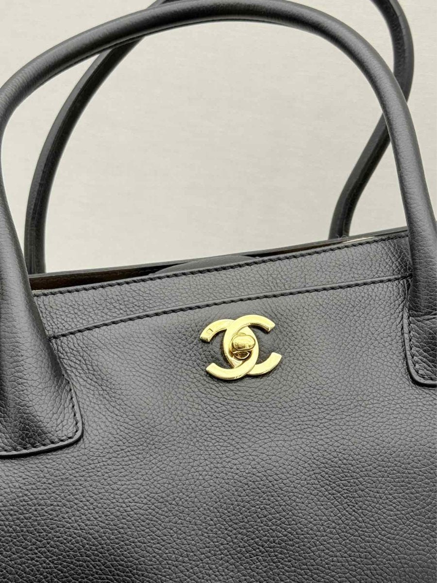Pre - loved CHANEL Executive Cerf Black Tote Bag at Reems Closet