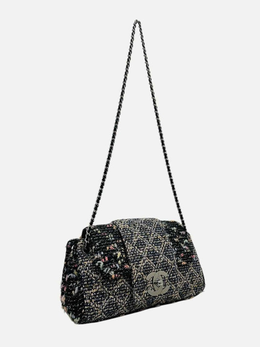 Pre - loved CHANEL Fantasy Tweed Black Multicolor Shoulder Bag at Reems Closet