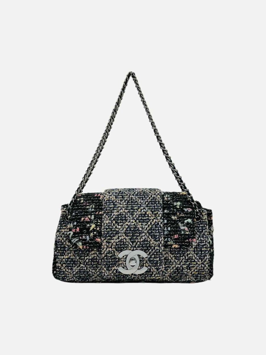 CHANEL Fantasy Tweed Black Multicolor Shoulder Bag