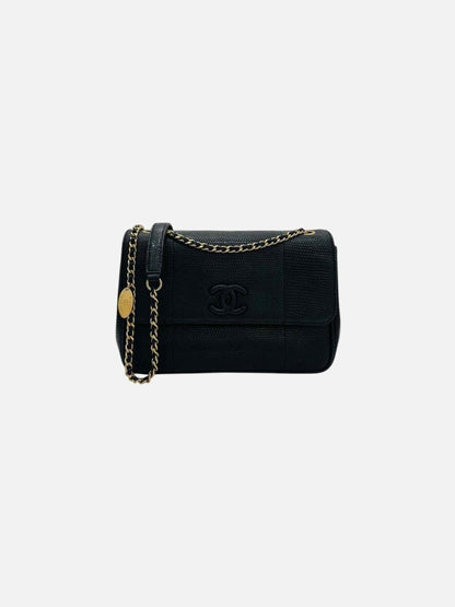 Pre - loved CHANEL Flap Black Crossbody at Reems Closet