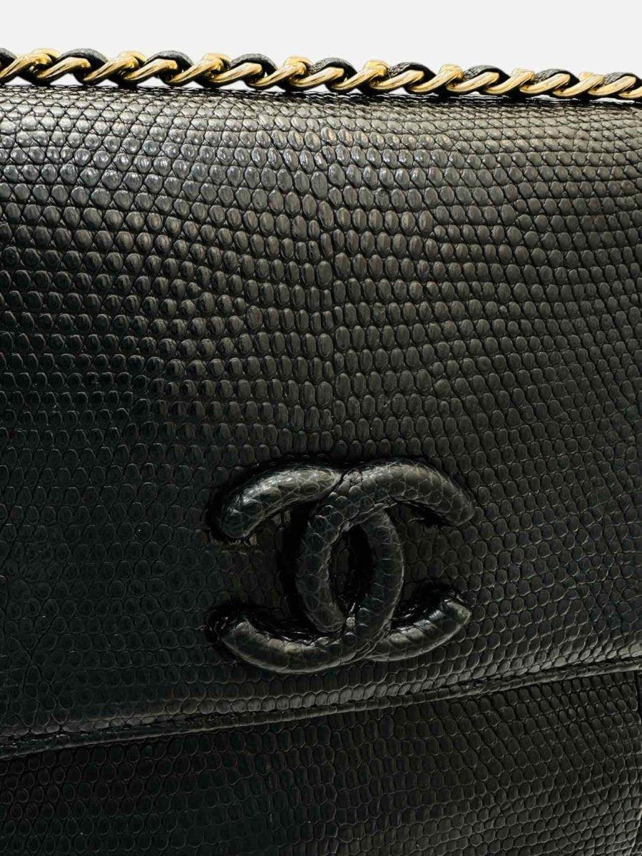 Pre - loved CHANEL Flap Black Crossbody at Reems Closet