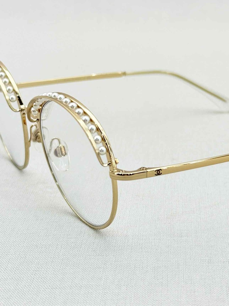 Pre - loved CHANEL Gold Tone Sunglasses at Reems Closet