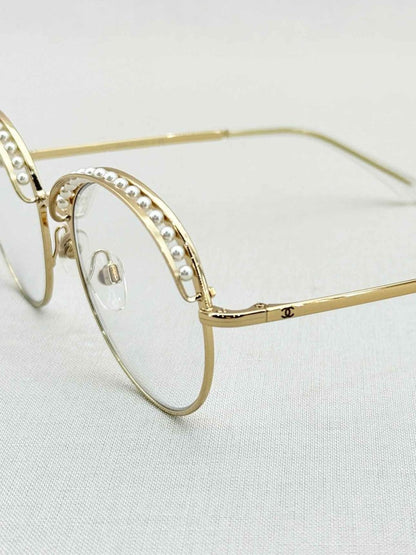 Pre - loved CHANEL Gold Tone Sunglasses at Reems Closet