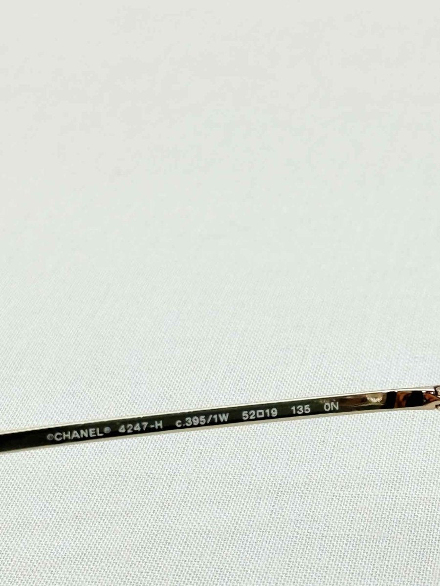 Pre - loved CHANEL Gold Tone Sunglasses at Reems Closet