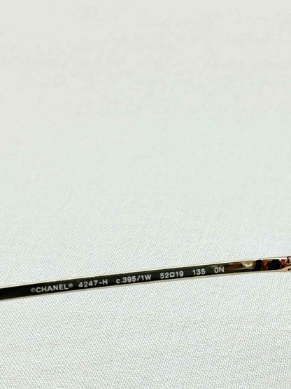 Pre - loved CHANEL Gold Tone Sunglasses at Reems Closet