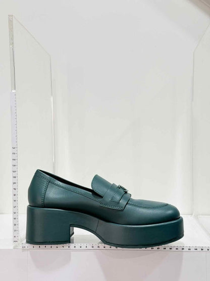 Pre - loved CHANEL Green Size EU 39 Loafers at Reems Closet