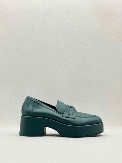 Pre - loved CHANEL Green Size EU 39 Loafers at Reems Closet