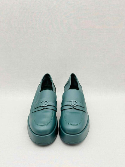 Pre - loved CHANEL Green Size EU 39 Loafers at Reems Closet