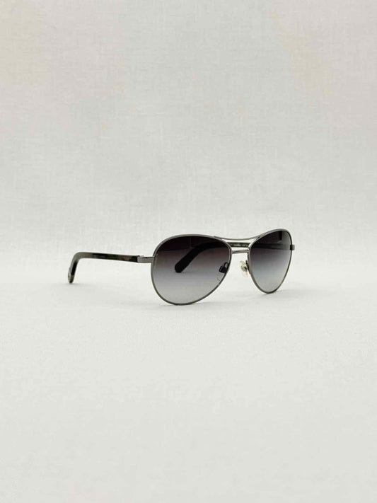 Pre - loved CHANEL Gun Metal Sunglasses at Reems Closet