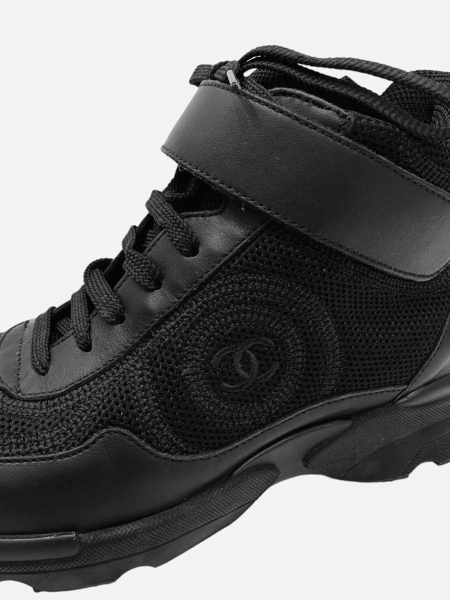 Pre - loved CHANEL Hi Top Black Size EU 36 Sneakers at Reems Closet