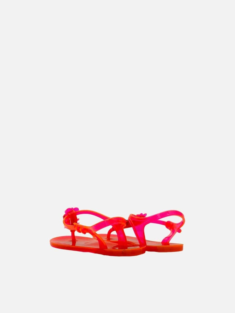 Pre - loved CHANEL Jelly Orange Sandals 37 at Reems Closet