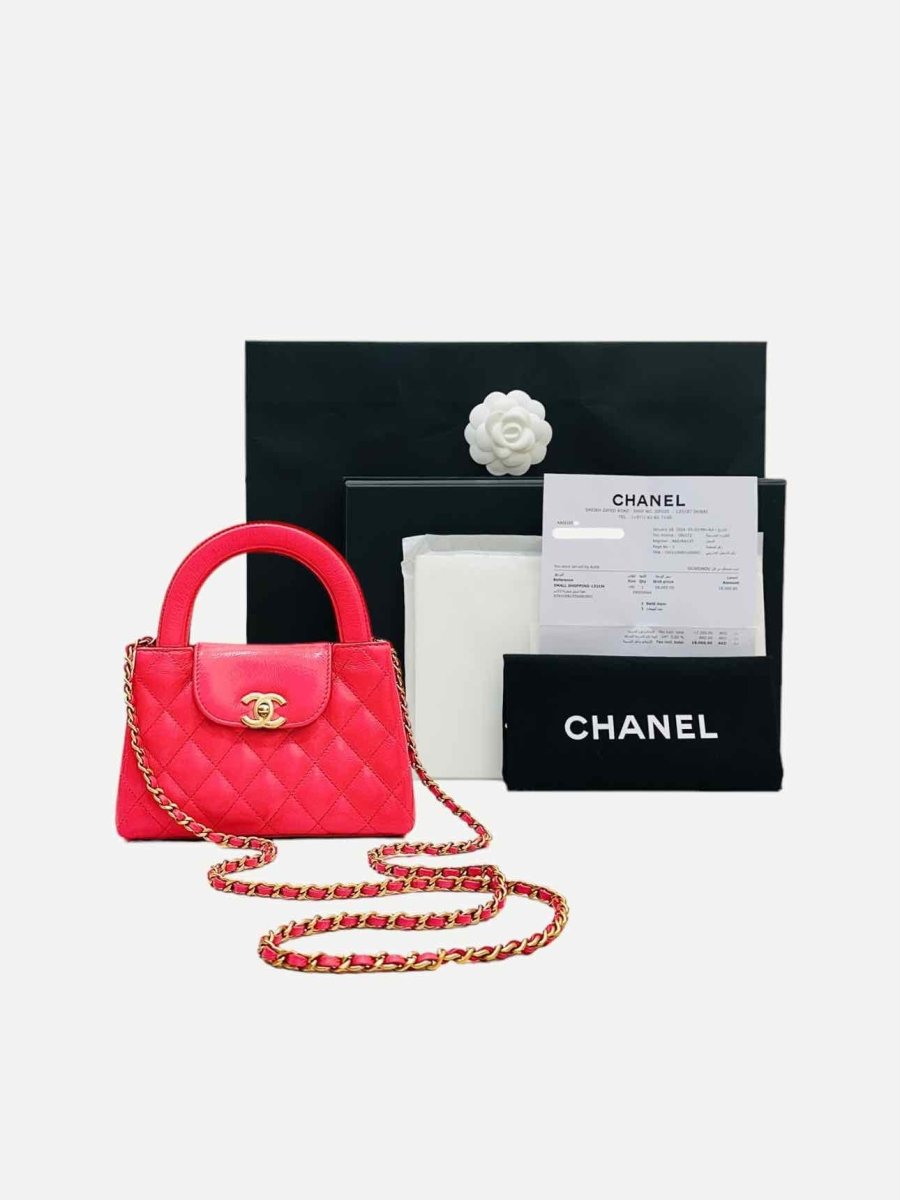 Pre - loved CHANEL Kelly Shopper Pink Top Handle at Reems Closet