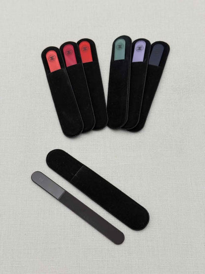 Pre-loved CHANEL Limited Edition Black Multicolor Nail File Set at Reems Closet