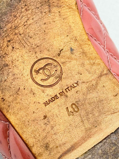 Pre - loved CHANEL Metallic Pink Quilted Size EU 40 Ballerinas at Reems Closet