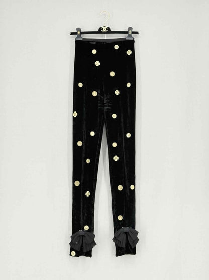 Pre - loved CHANEL Metiers d'arts Black Size US 4 Leggings at Reems Closet