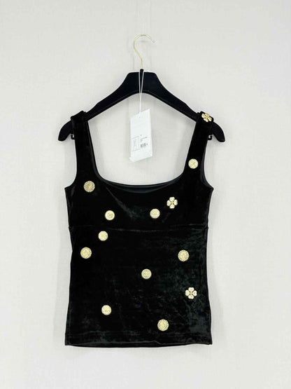 Pre - loved CHANEL Metiers d'arts Black Size US 6 Top at Reems Closet