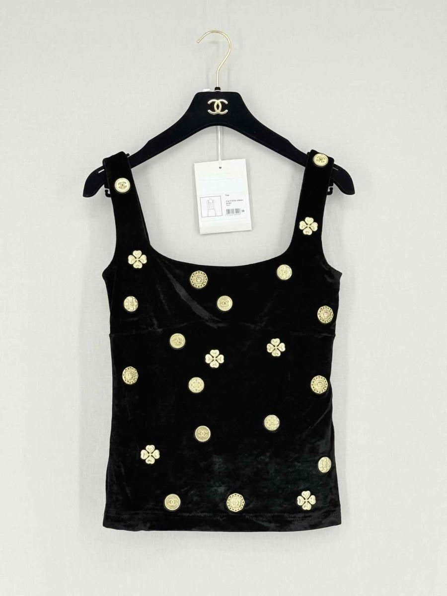 Pre - loved CHANEL Metiers d'arts Black Size US 6 Top at Reems Closet