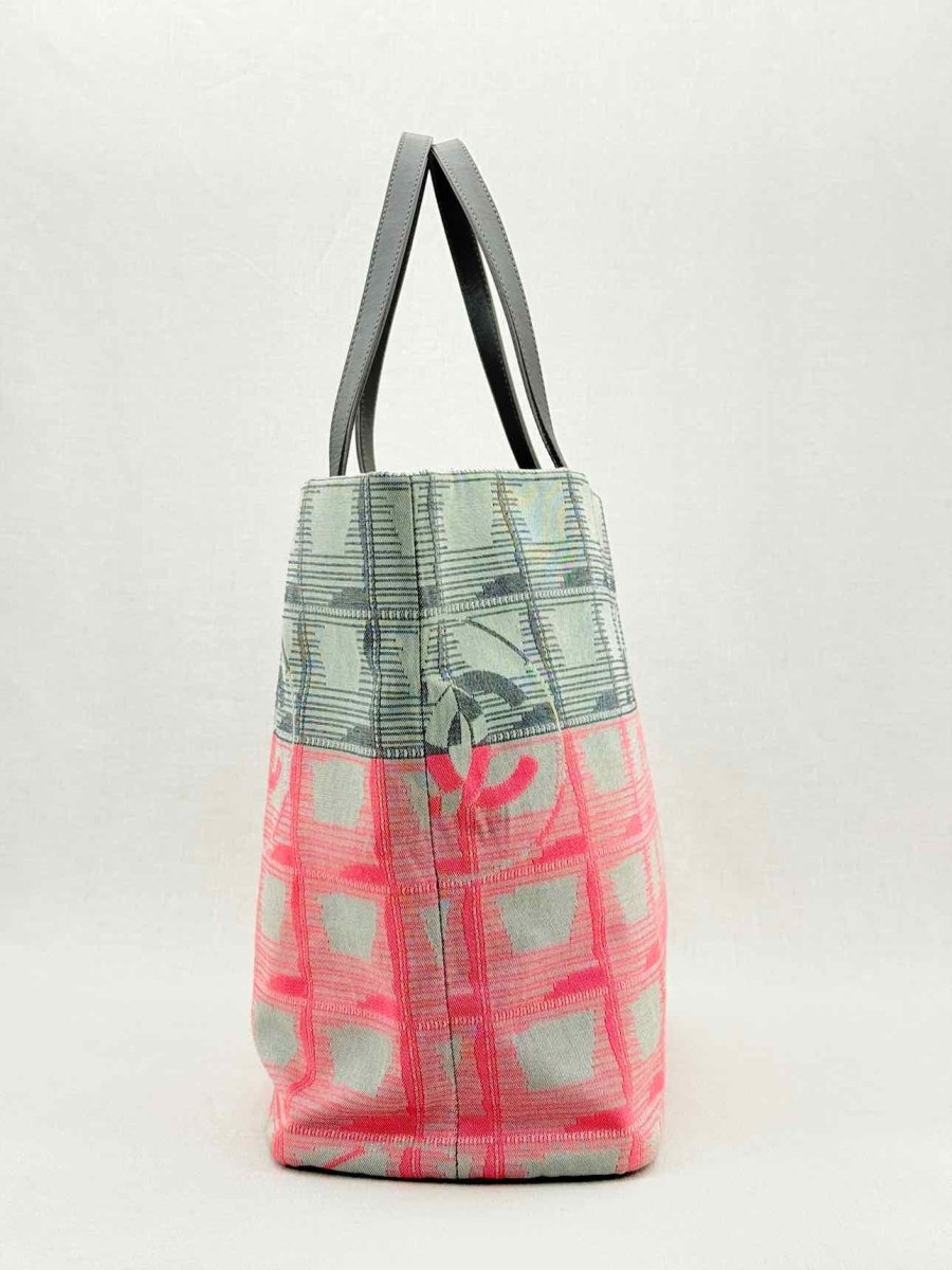 Pre - loved CHANEL New Travel Line Pink Multicolor Tote Bag at Reems Closet
