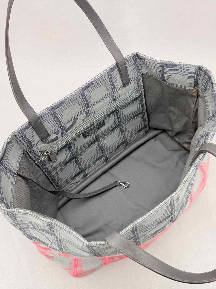 Pre - loved CHANEL New Travel Line Pink Multicolor Tote Bag at Reems Closet