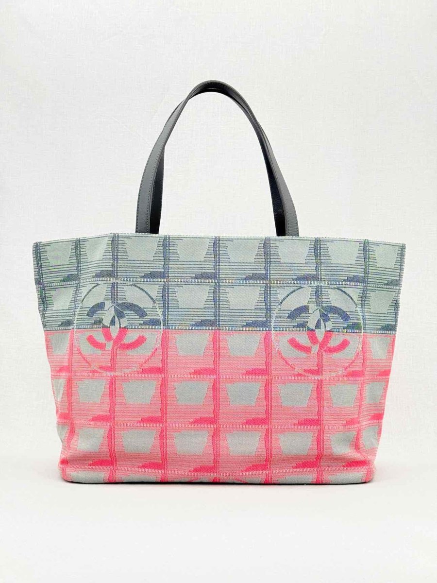 Pre - loved CHANEL New Travel Line Pink Multicolor Tote Bag at Reems Closet