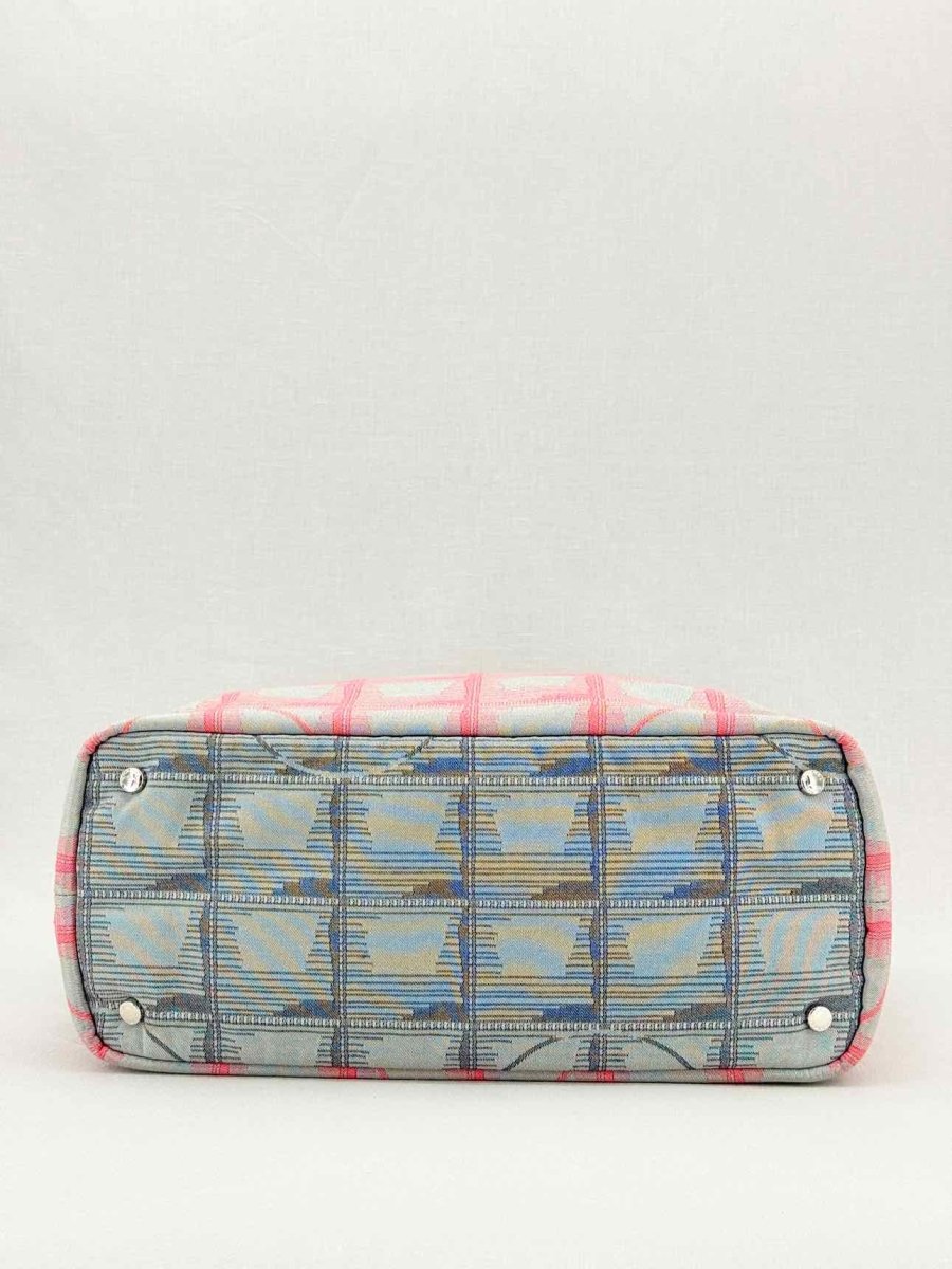 Pre - loved CHANEL New Travel Line Pink Multicolor Tote Bag at Reems Closet