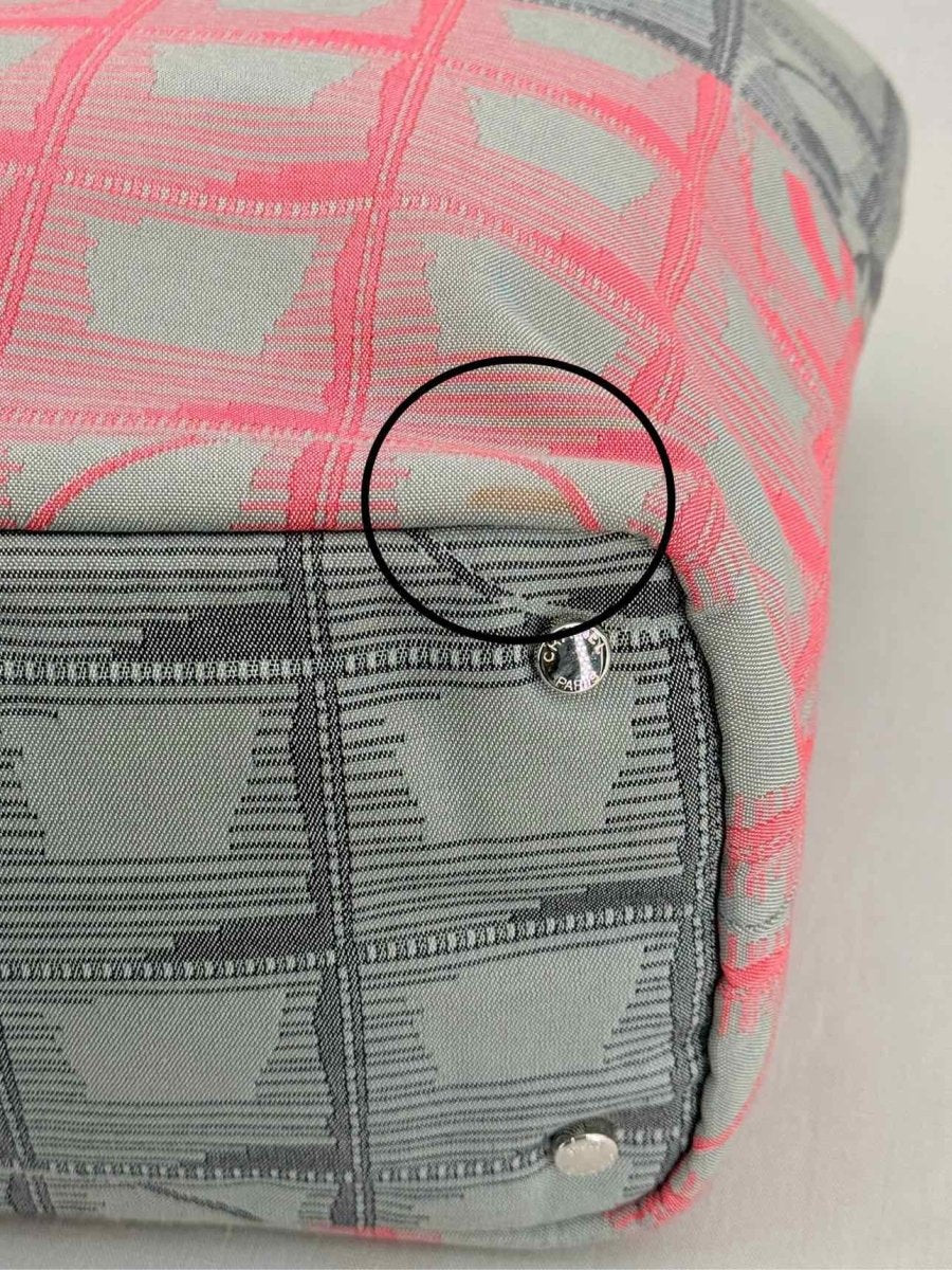 Pre - loved CHANEL New Travel Line Pink Multicolor Tote Bag at Reems Closet