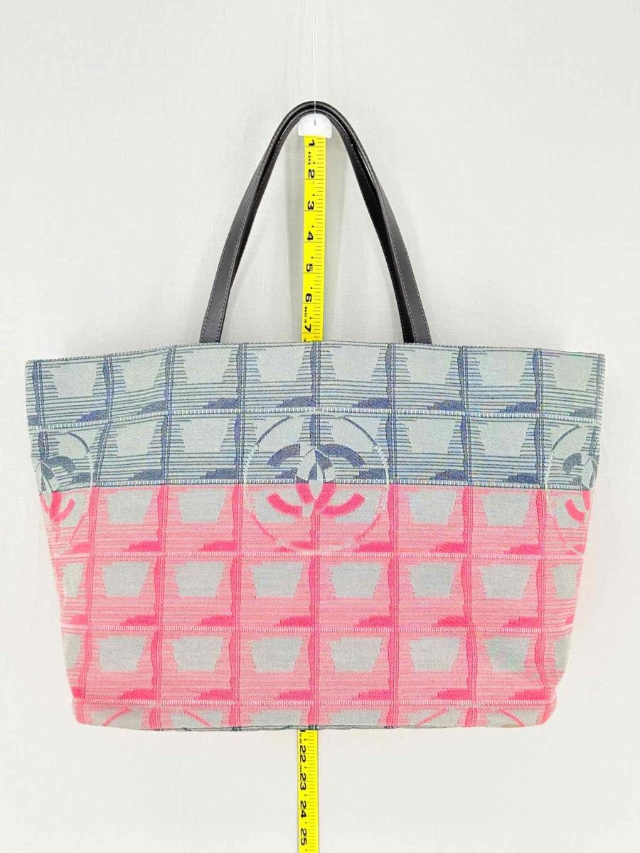 Pre - loved CHANEL New Travel Line Pink Multicolor Tote Bag at Reems Closet