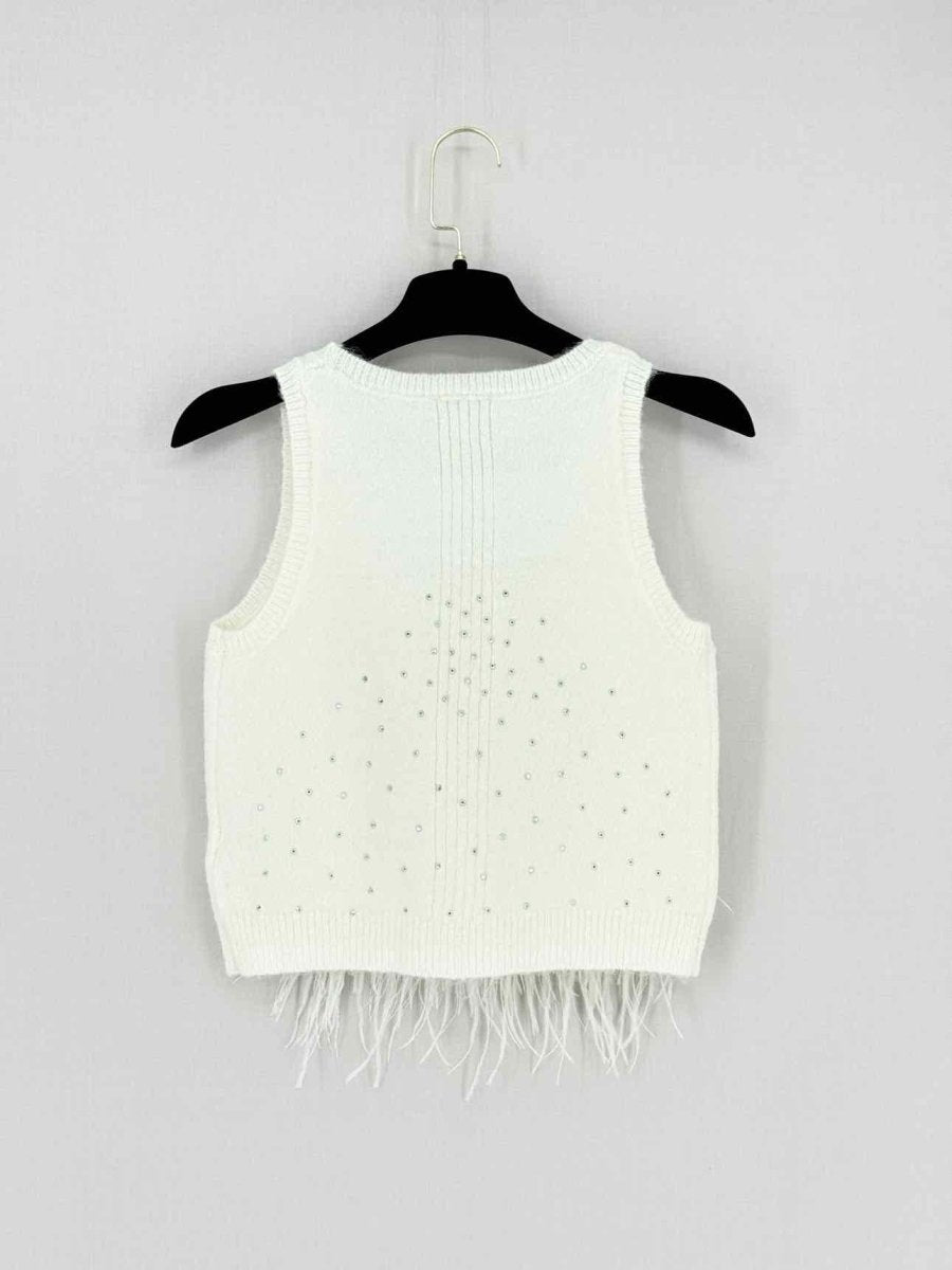 Pre - loved CHANEL Off - white Size US 0 Tank Top at Reems Closet