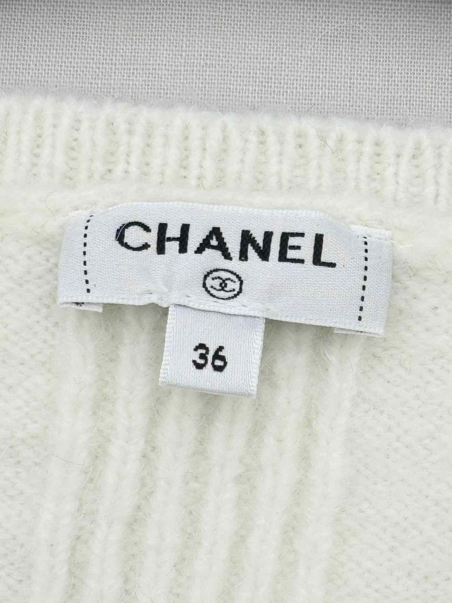 Pre - loved CHANEL Off - white Size US 0 Tank Top at Reems Closet