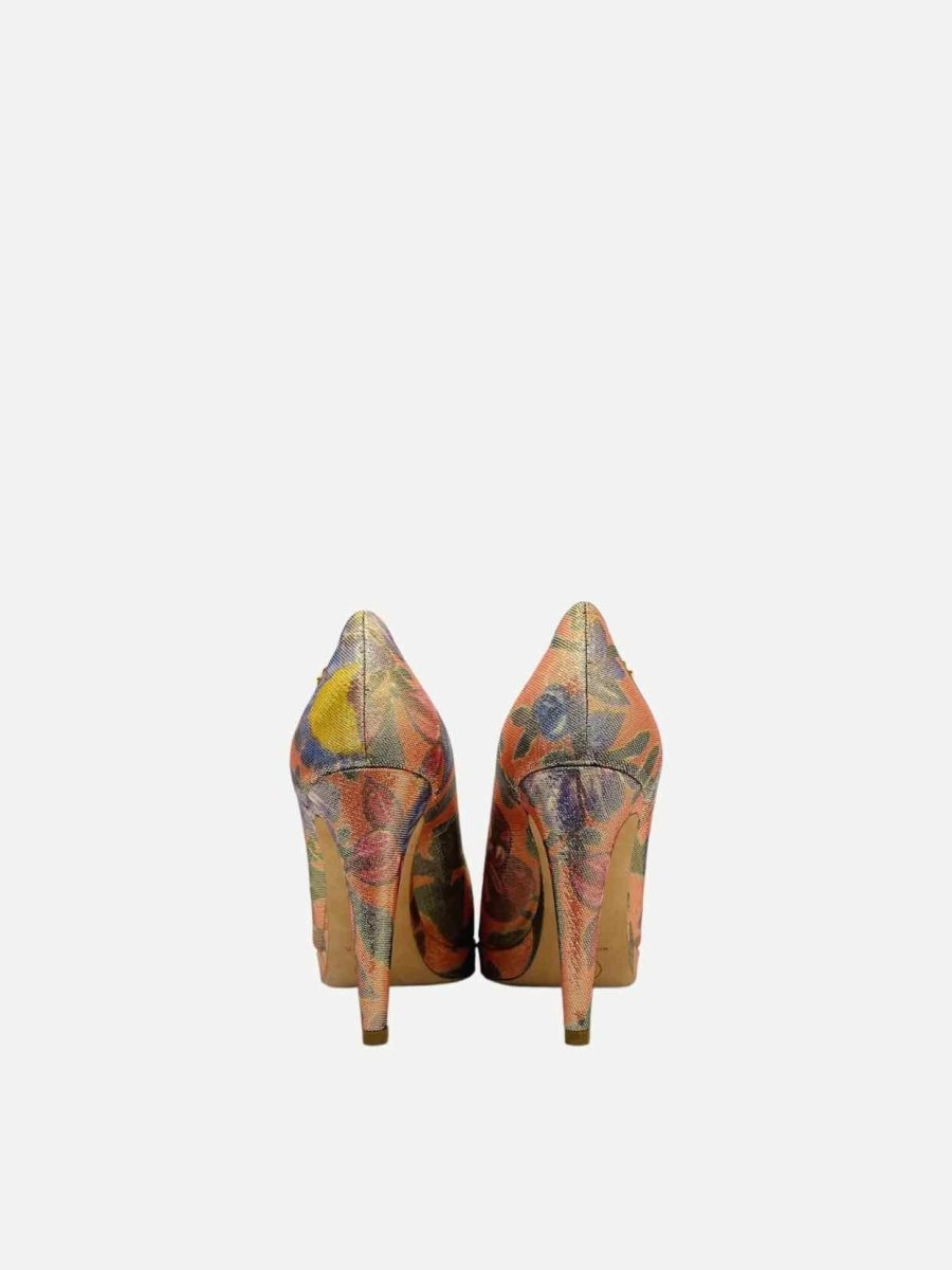 Pre - loved CHANEL Paris - Dubai Gold Multicolor Cap Toe Pumps at Reems Closet