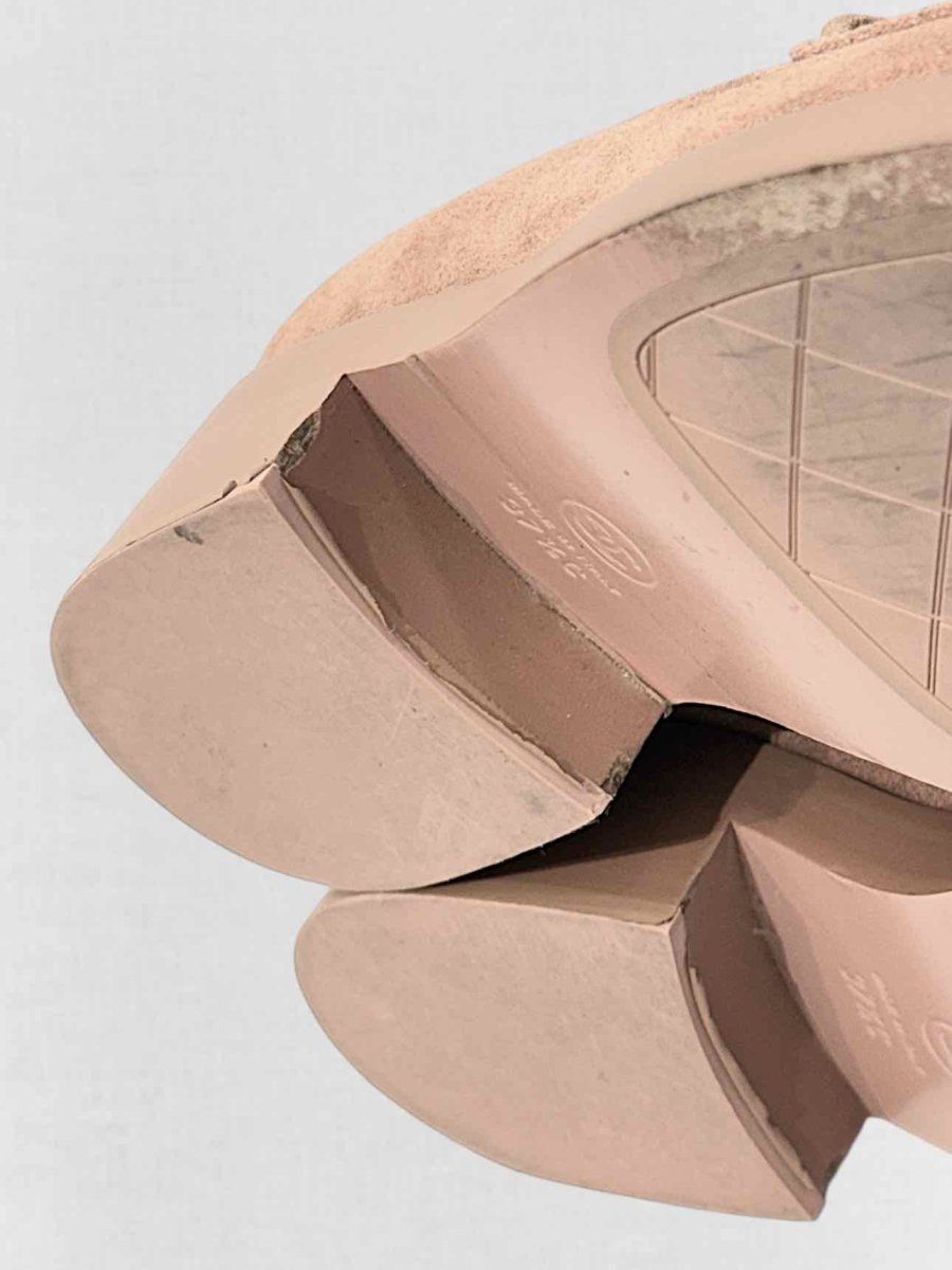 Pre - loved CHANEL Pink Size EU 37.5 Loafers at Reems Closet