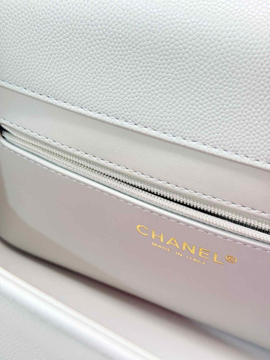 Pre-loved CHANEL Preppy Coco Pastel Green Shoulder Bag at Reems Closet