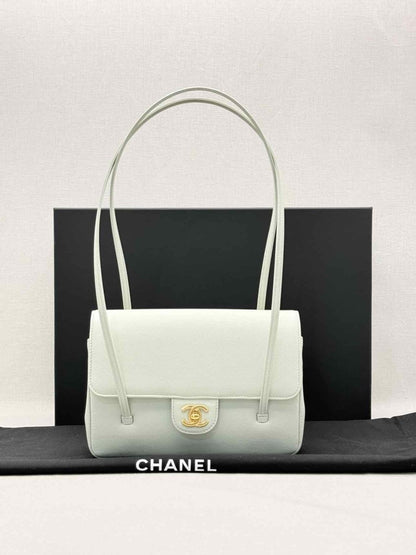 Pre-loved CHANEL Preppy Coco Pastel Green Shoulder Bag at Reems Closet