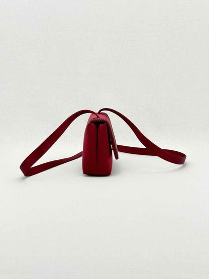 Pre - loved CHANEL Red Shoulder Bag at Reems Closet