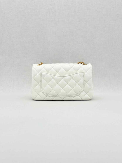 Pre - loved CHANEL Runaway White Quilted Shoulder Bag at Reems Closet