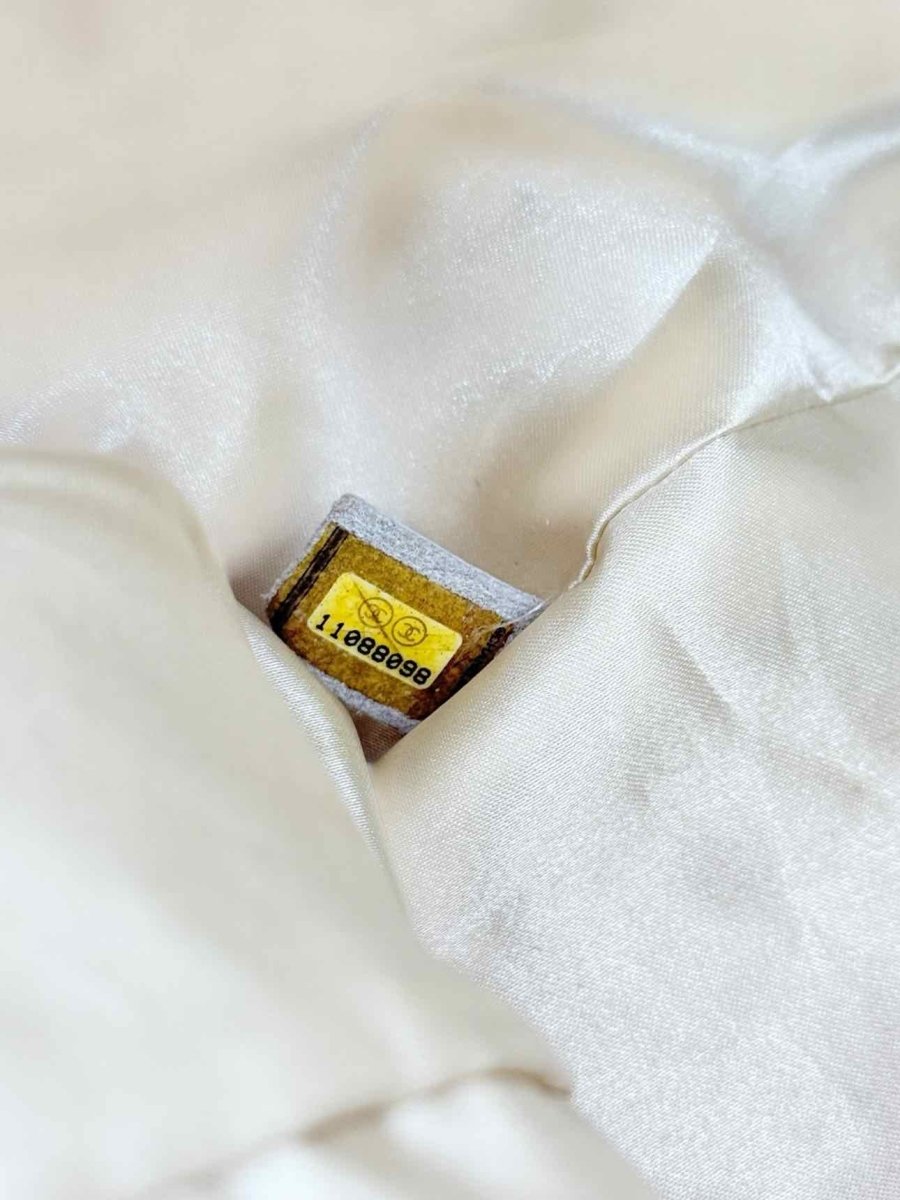 Pre - loved CHANEL Slouchy Metallic Gold Top Handle at Reems Closet